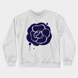 Navy Camellia Crewneck Sweatshirt